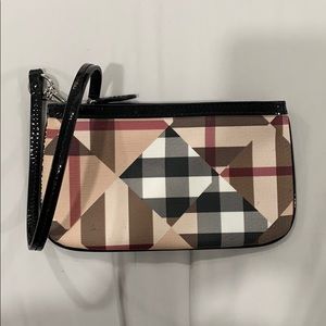 Burberry Check Wristlet Pouch